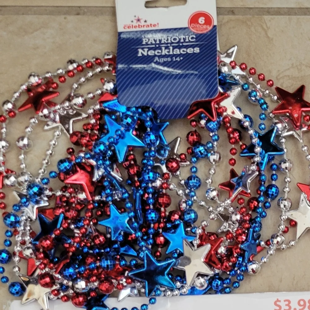 4th Of July Patriotic Lot-Red Blue White Glow Bracelets, Necklaces, Star Glasses